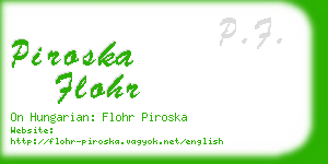 piroska flohr business card